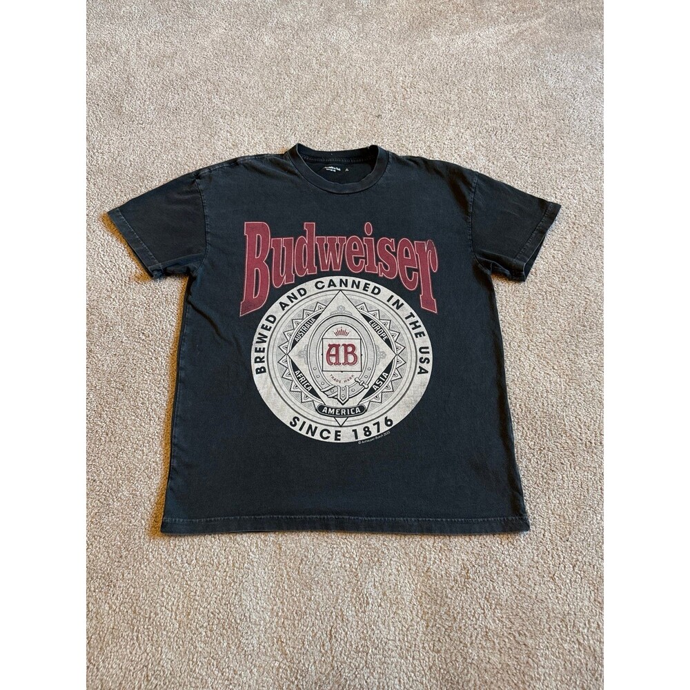 Budweiser Men’s Abercrombie and Fitch Graphic Tee Size XL